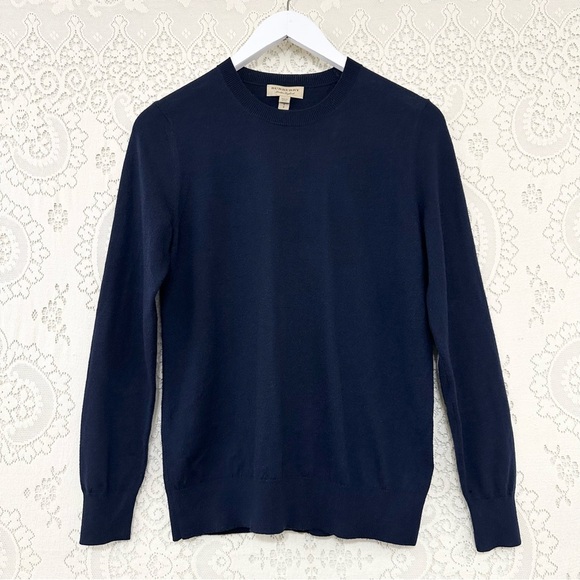 Burberry Merino Wool Elbow Patch Crewneck Sweater - Picture 4 of 16